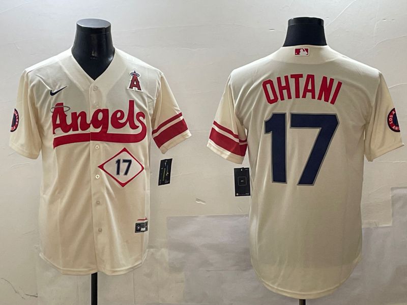 Men Los Angeles Angels #17 Ohtani Cream City Edition 2025 Nike MLB Jersey style 2